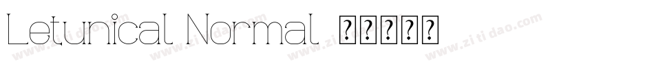 Letunical Normal字体转换